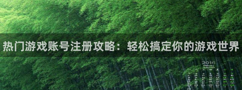 多彩娱乐什么意思：热门游戏账号注册攻略：轻松搞定你的游戏世界